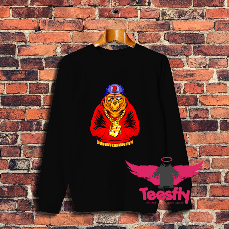 Classic Rapper Bear Hip Hop Teddy Sweatshirt