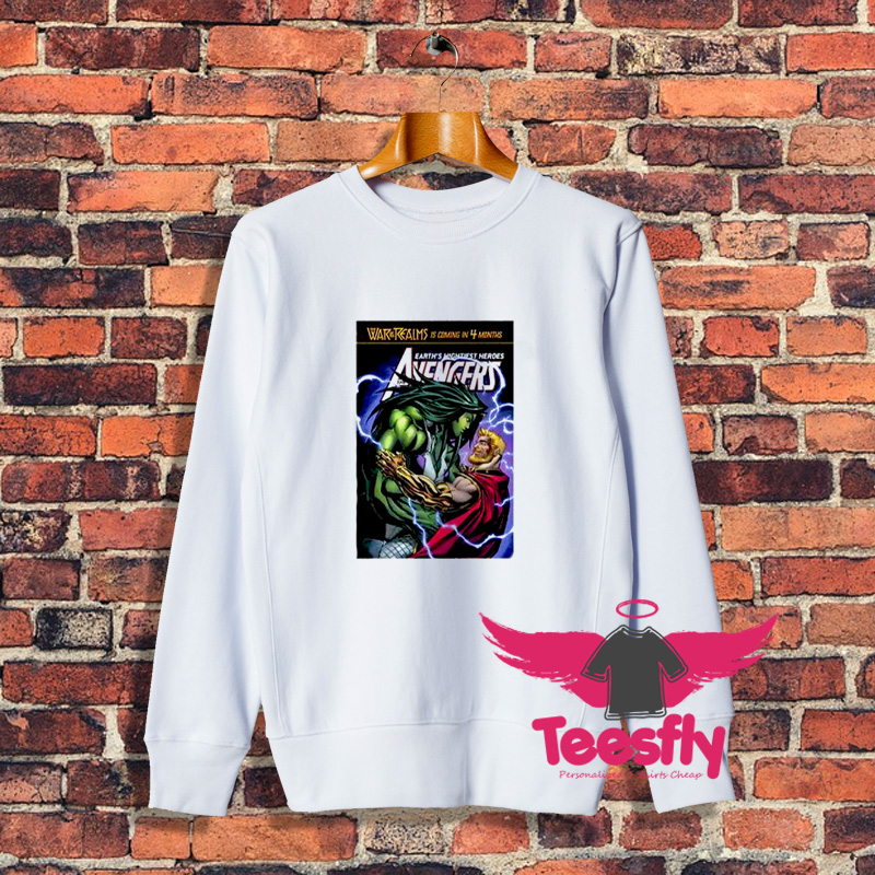 Marvel She Hulk And Thor Date Comic Cover Sweatshirt