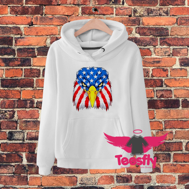 Patriotic Eagle 4Th Of July Merica Hoodie