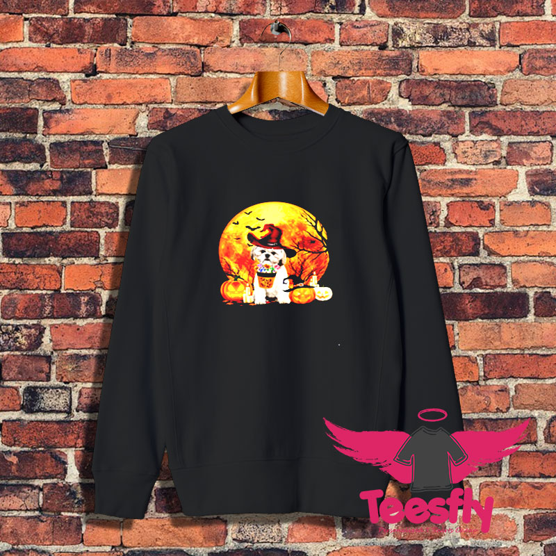 Trick Or Treat Shih Tzu Witch Sweatshirt 1