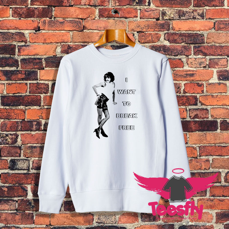 Vintage I Want To Break Freddie Mercury Queen Sweatshirt