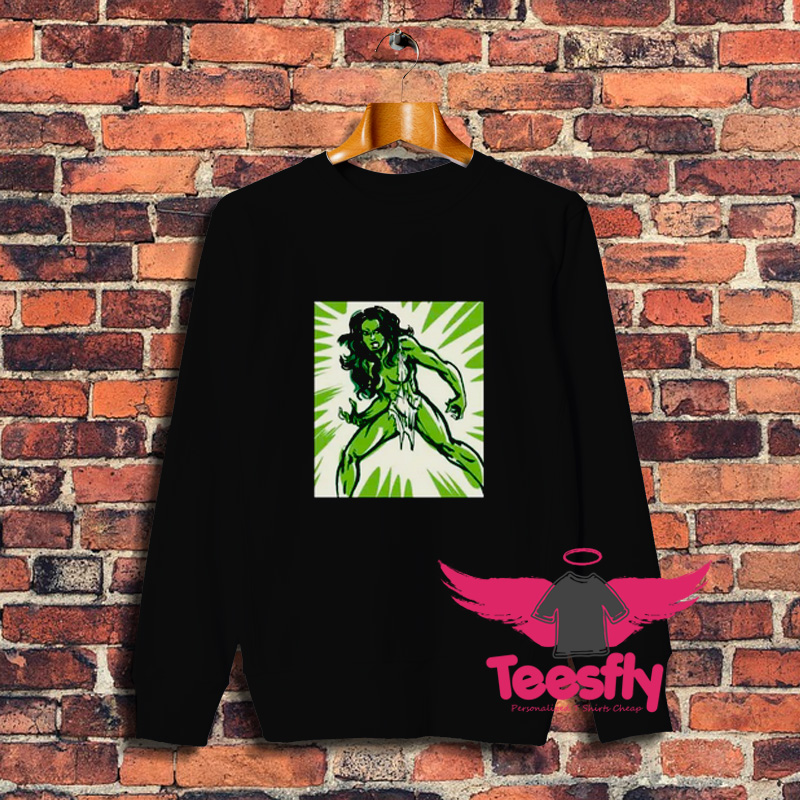 Vintage She Hulk Comics Half Nude Sweatshirt