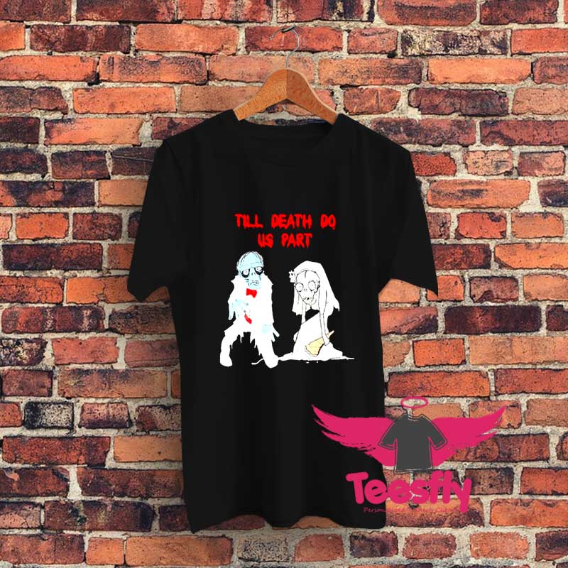 Zombie Bride Groom Halloweing Graphic T Shirt