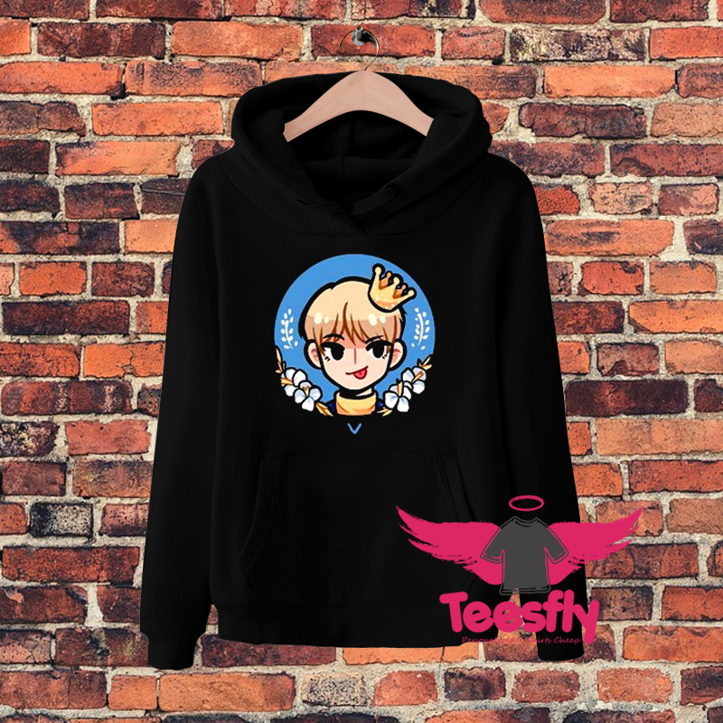 Cheap BTS Cartoon Member V Hoodie