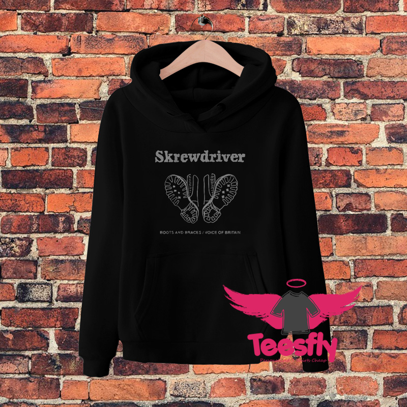 Cheap Skrewdriver Boots And Braces Hoodie