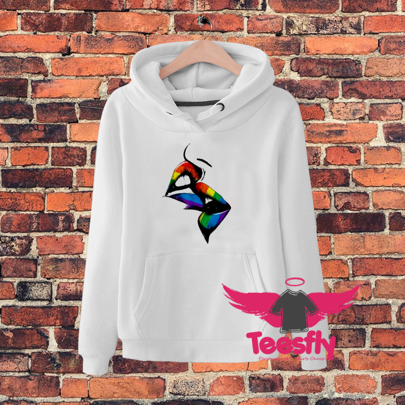 Awesome Lesbian Lips Kissing Hoodie