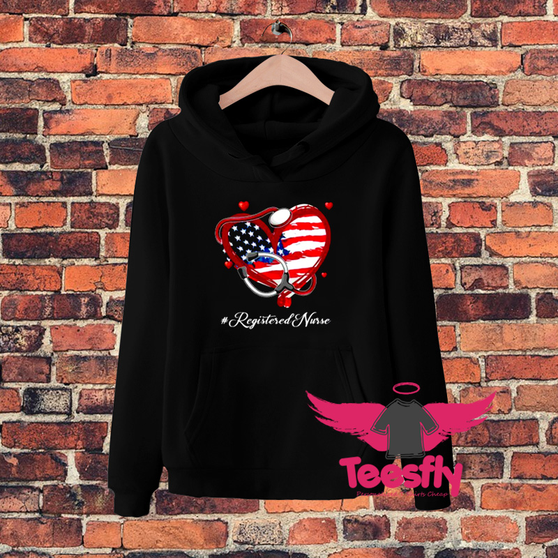 Stethoscope American Flag Funny Hoodie