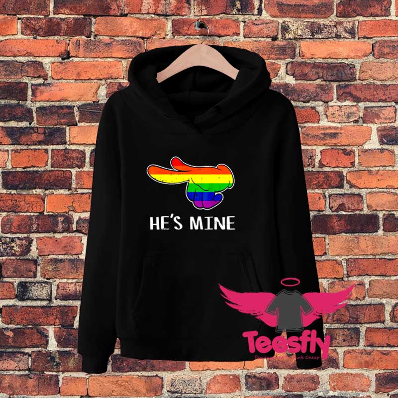 Hes Mine Gay Couple Pride Flag RainbowBGKRKRT Hoodie