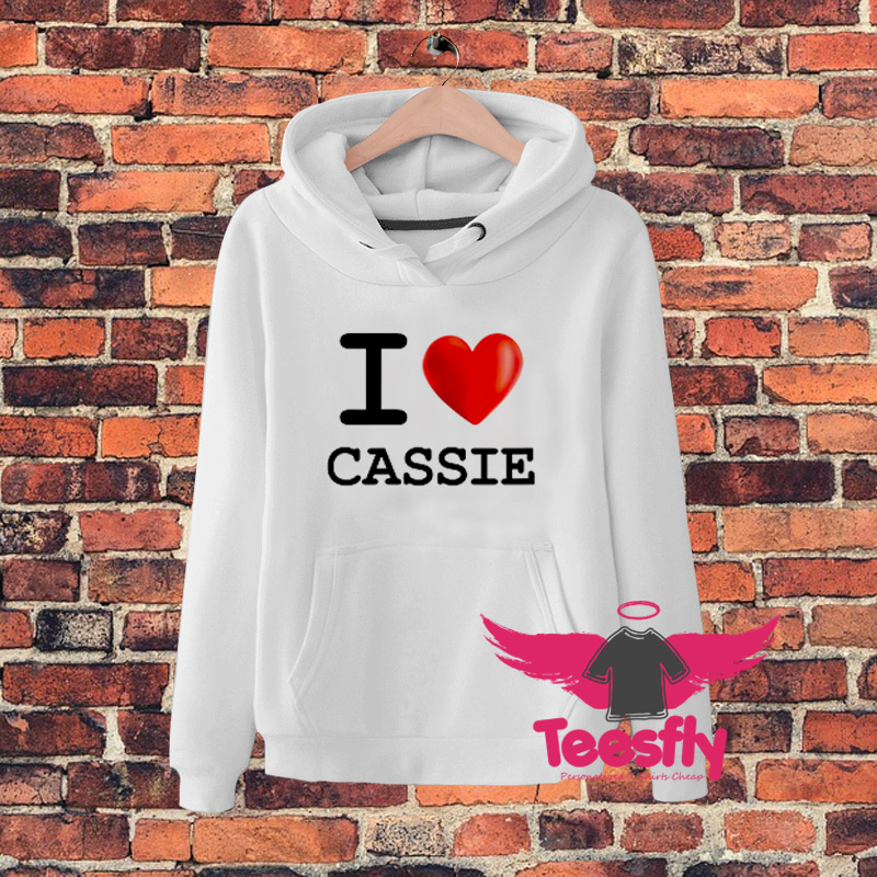 I Love Caie Heart Hoodie