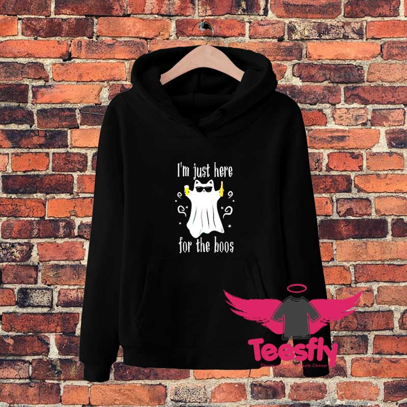 Im Just Here for the Boos Cat Halloween Hoodie