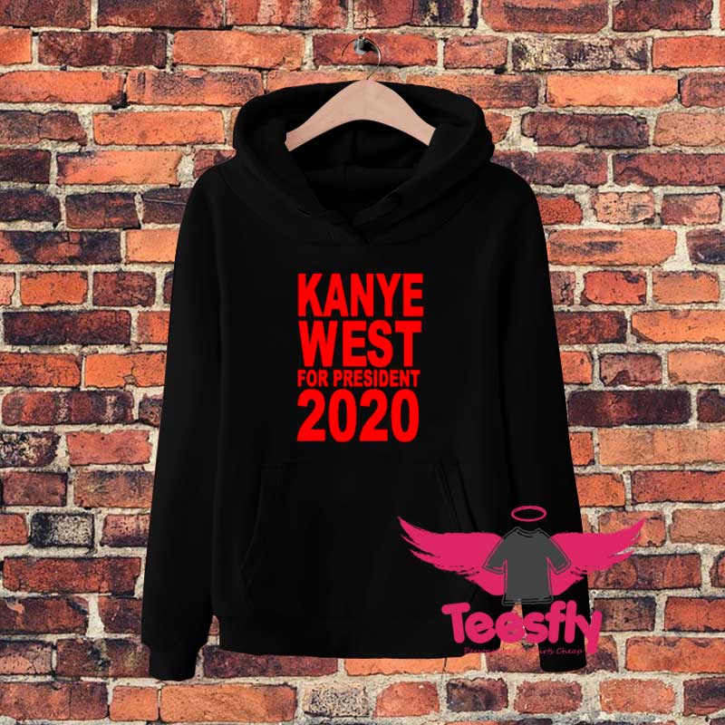 Kanye West For President Red Logo Hoodie