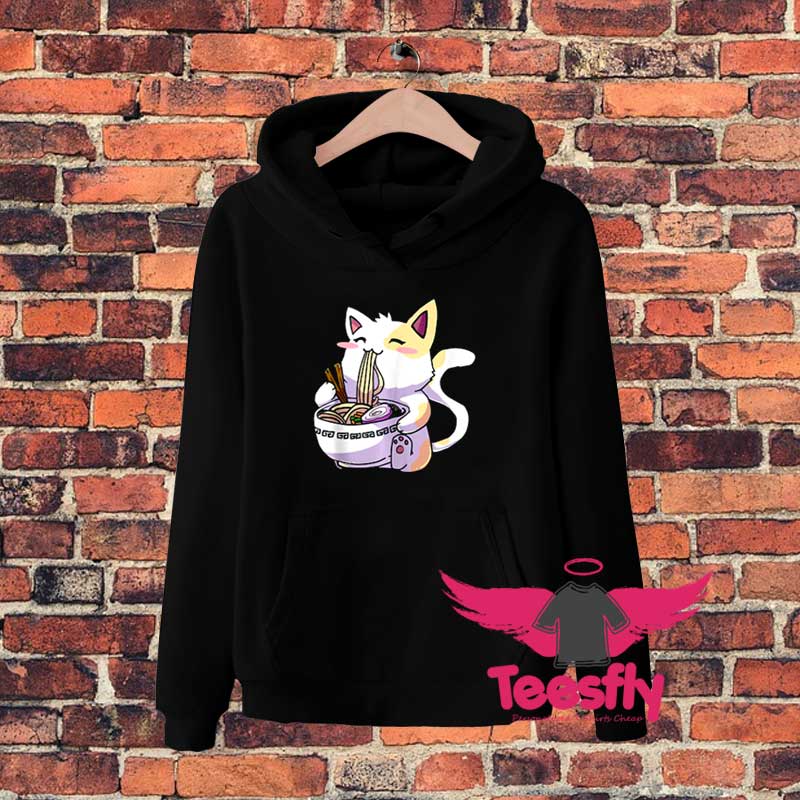 Kawaii Neko Ramen Noodlegs Hoodie