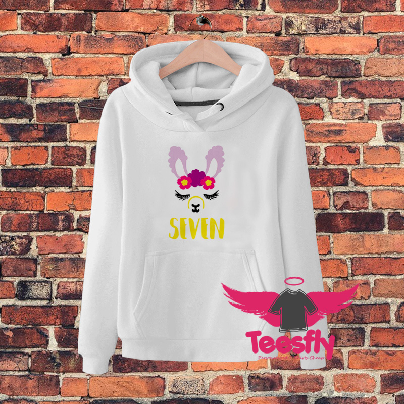 Kids Years Old Seven Llamas Hoodie