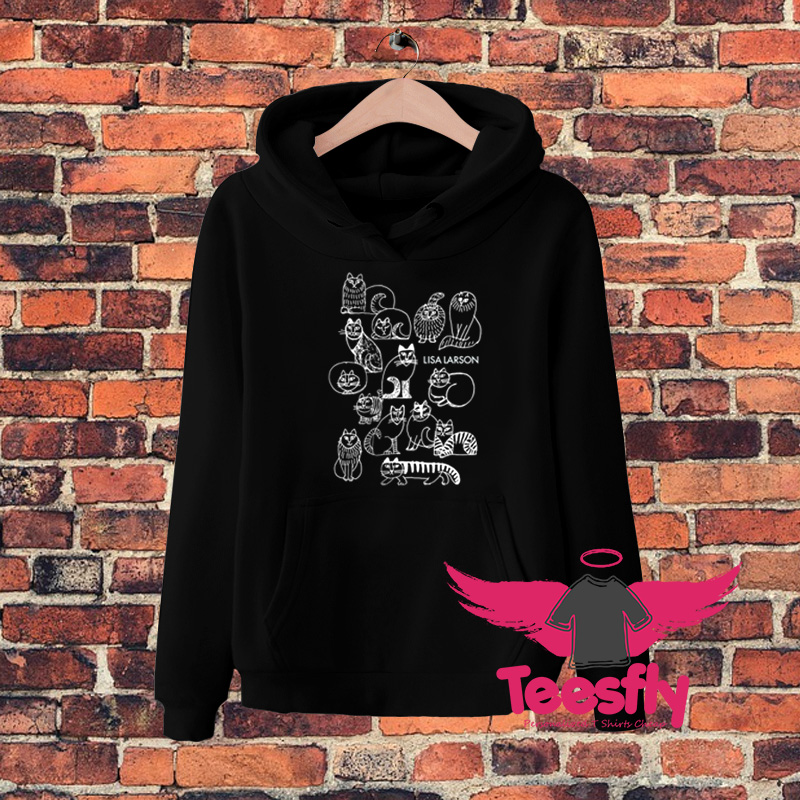 Lisa Larson Many Cat Art Hoodie