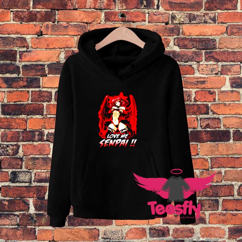 Love Me Senpai Angel Anime Sexy Girl Red Wings Hoodie