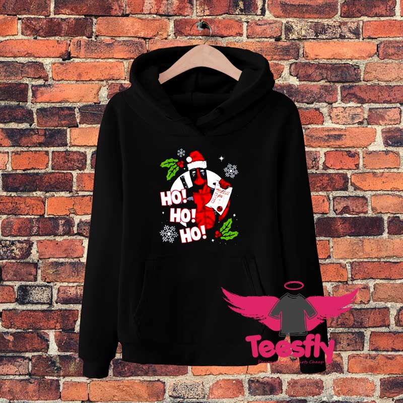 Marvel Deadpool Santa Naughty List Christmasb Hoodie