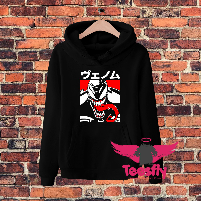 Marvel Venom Japanese Kanji Character Hoodie