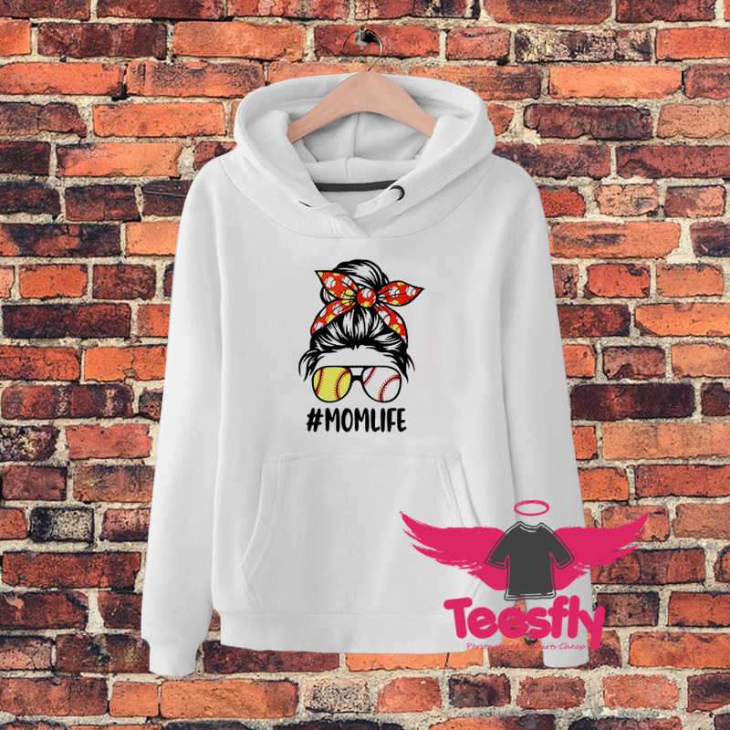 Mom Life Softball Baseball Hoodie