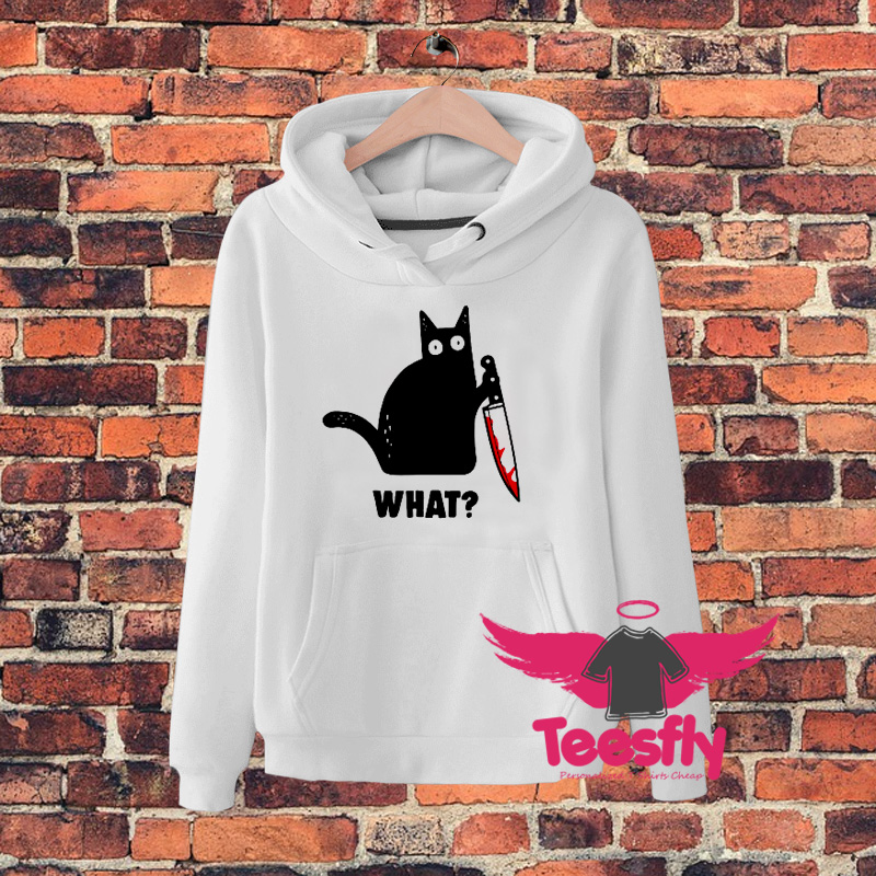 Murderous Cat With Kniferrr Hoodie