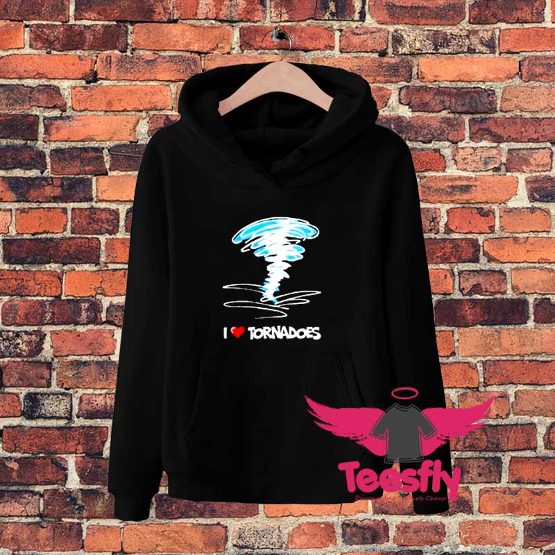 New I Love Tornado Design Art Hoodie