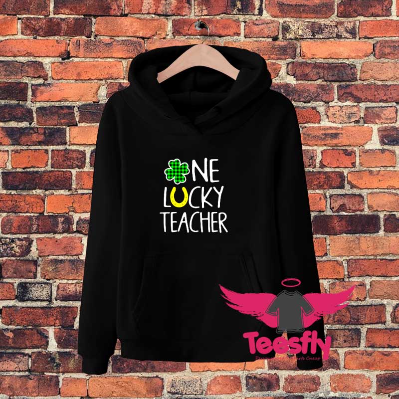 One Lucky Teacher Shamrock Hoodie