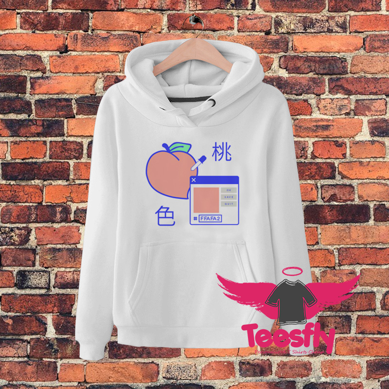 Peach Digital Drawing Hoodie