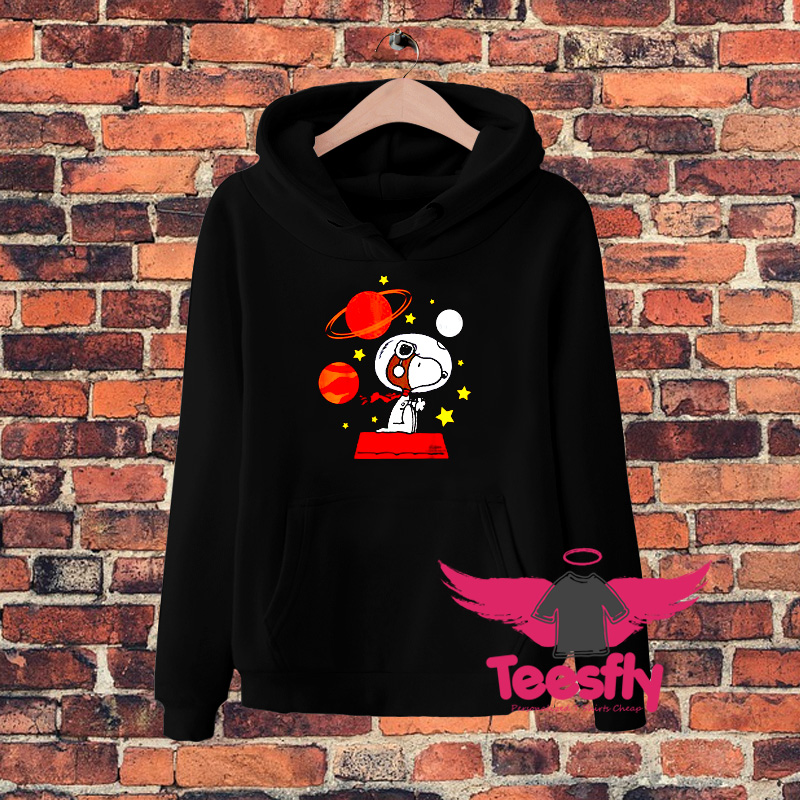 Peanuts Snoopy Space Pilot Mars Moon And Saturn Hoodie