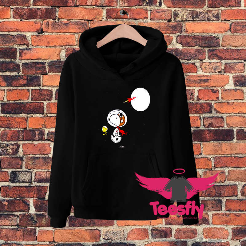 Peanuts Snoopy Woodstock Space Moon Hoodie