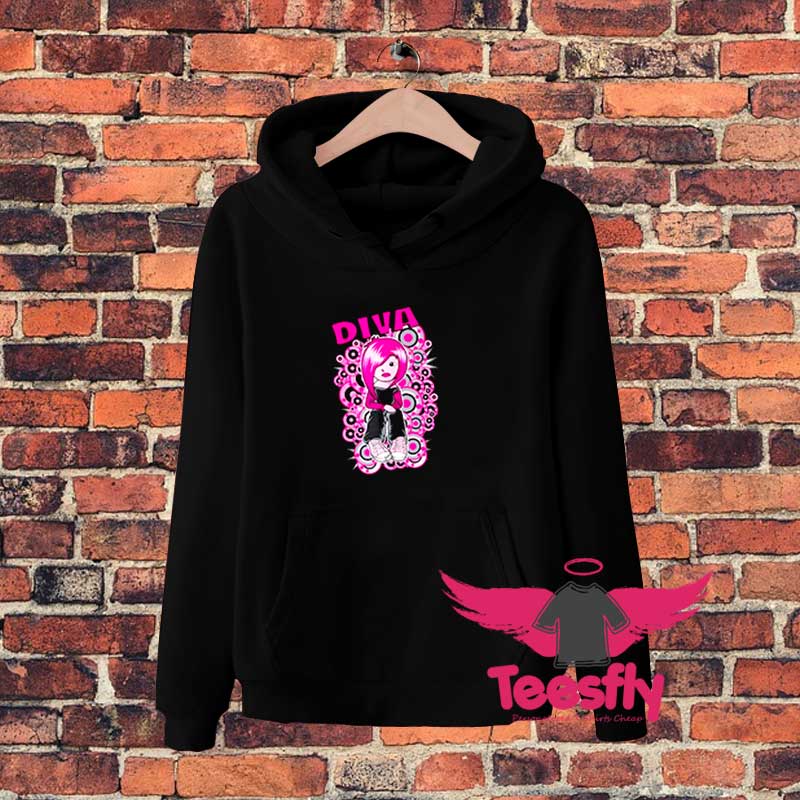 Pink Diva Cartoon Hoodie