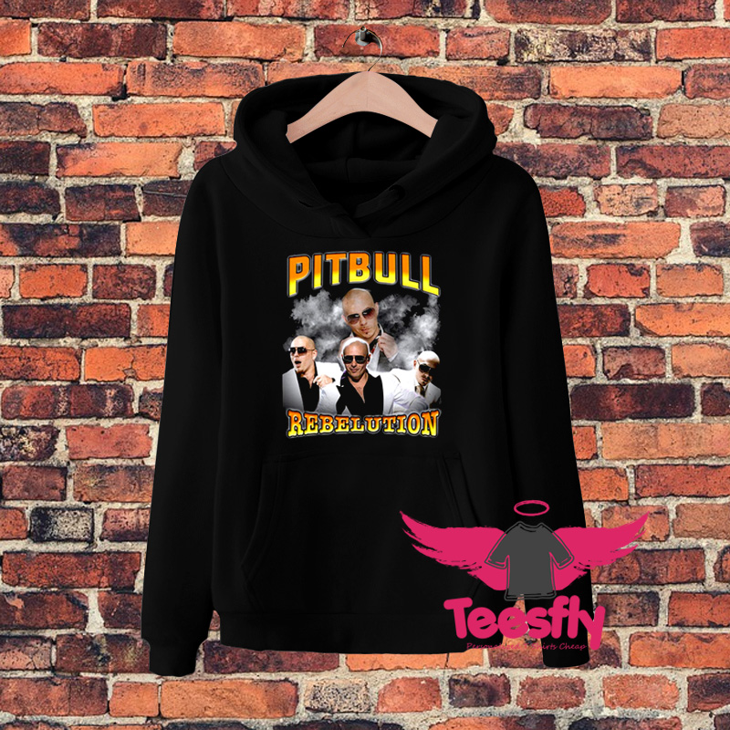 Pitbull Rebelution Rap Retro 90s Hoodie