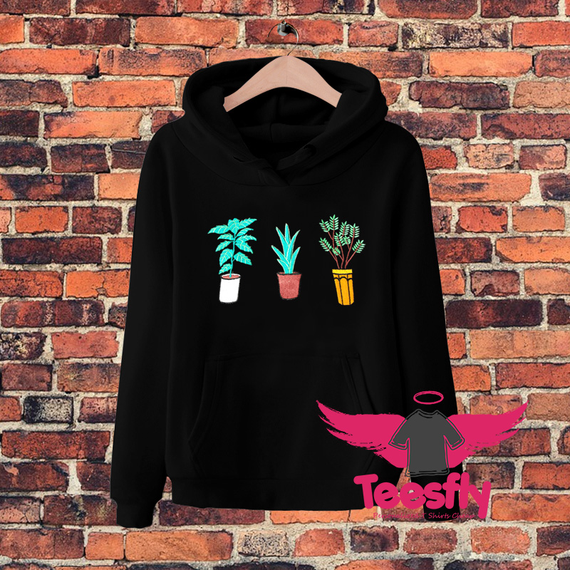 Plant Pot Drawing Art Hoodie