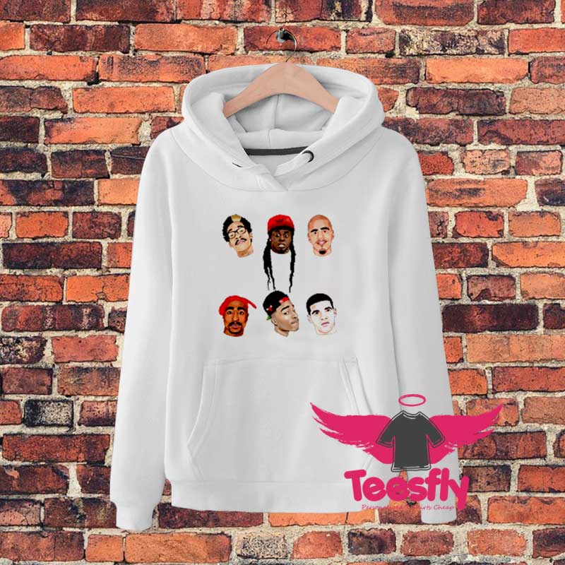 Rappers Cartoon Graphic Drake Hoodie