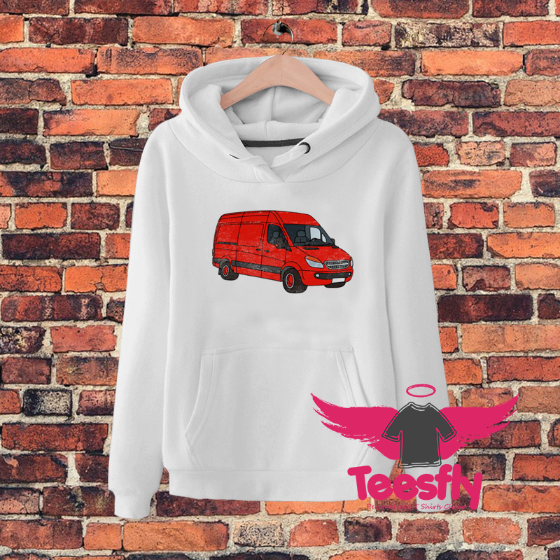 Red Van Car Art Hoodie