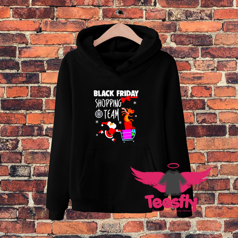 Santa Black Friday Shopping Team Hoodie