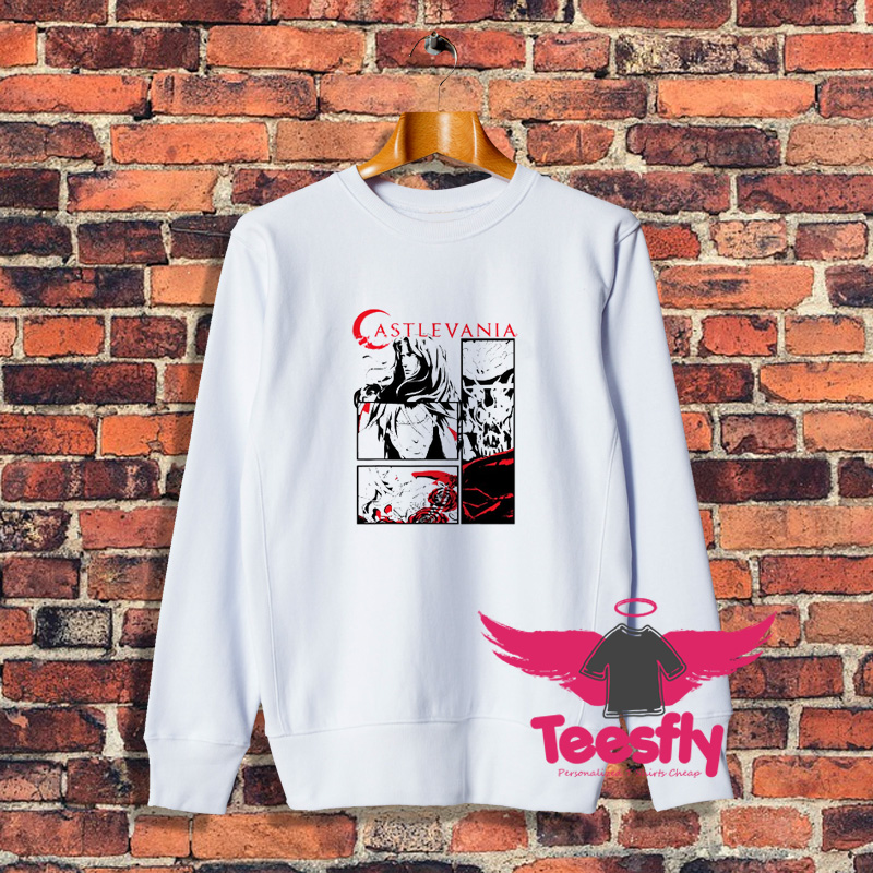 Castlevania Black White Comic Sweatshirt