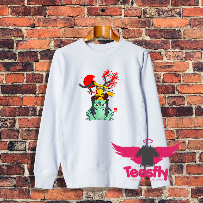 Pokemon Pikachu And Bulbasaur Mashup Sweatshirt