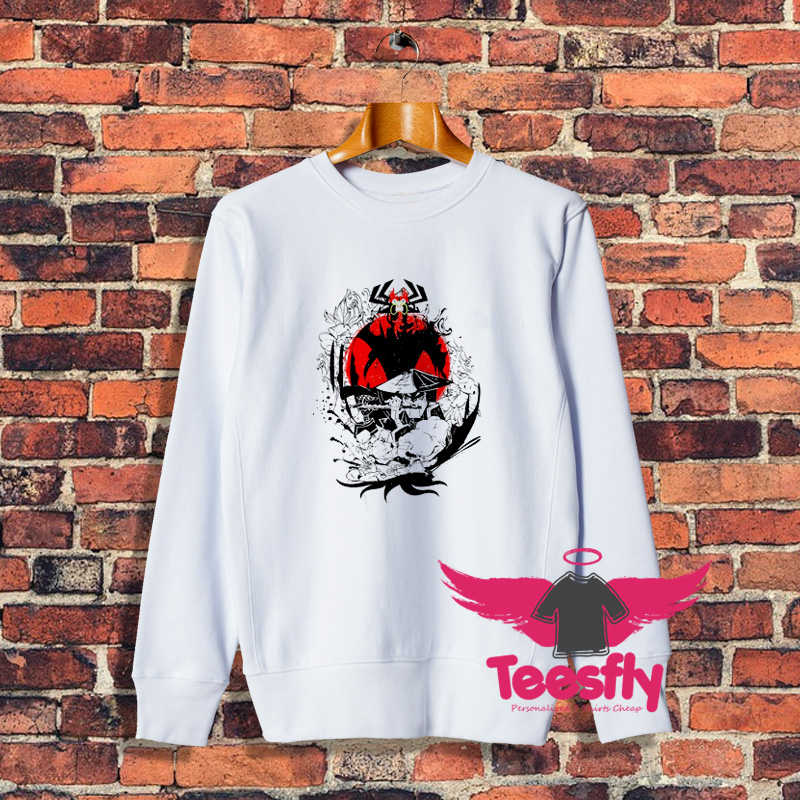 Samurai Jack Aku Red Collage Sweatshirt