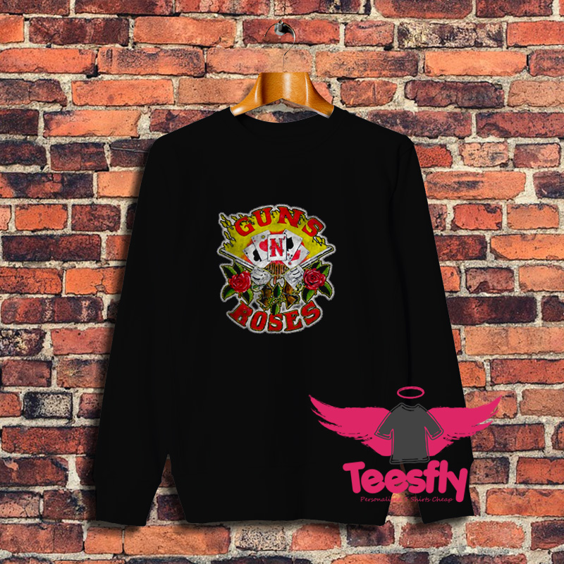 Guns N Rosesl Cards Distress Sweatshirt