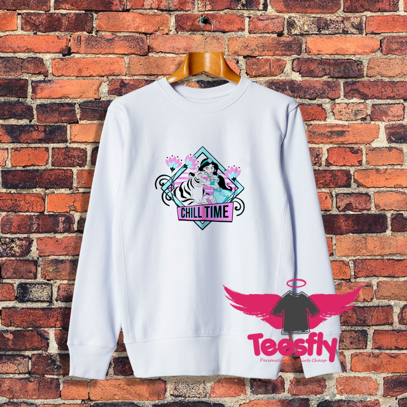 Aladdin Jasmine And Rajah Chill Time Sweatshirt