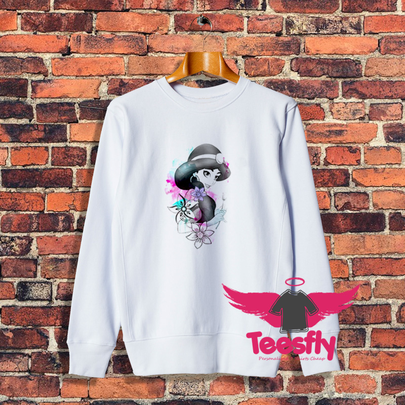 Aladdin Jasmine Floral Watercolor Sweatshirt