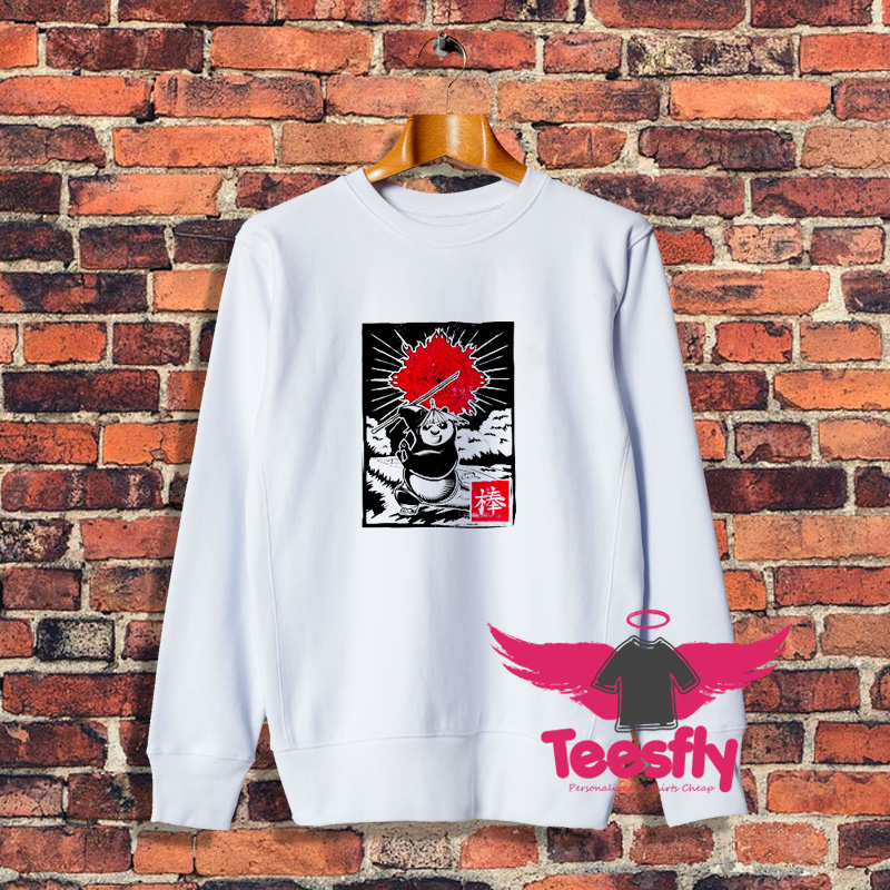 Master Po Action Pose Woodcut Sweatshirt