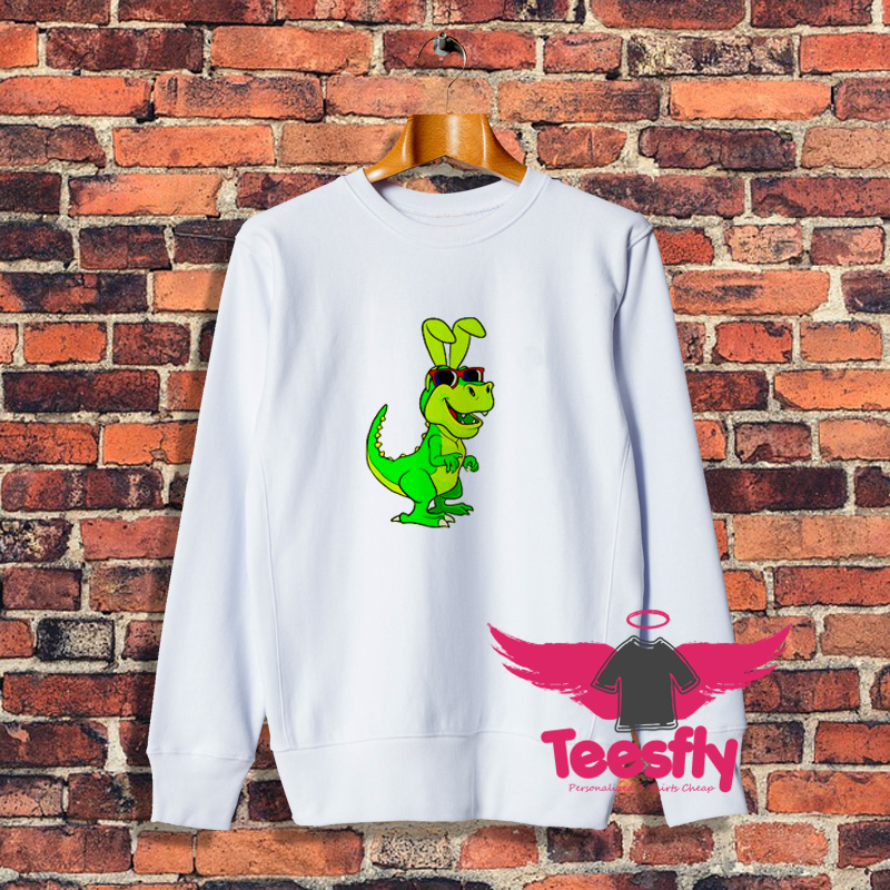 T Rex Easter Bunny Dinosaur Boys Sweatshirt