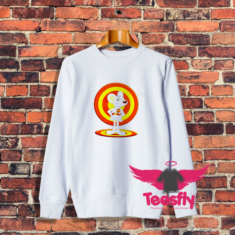 White Mouse Danger Cartoon Sweatshirt