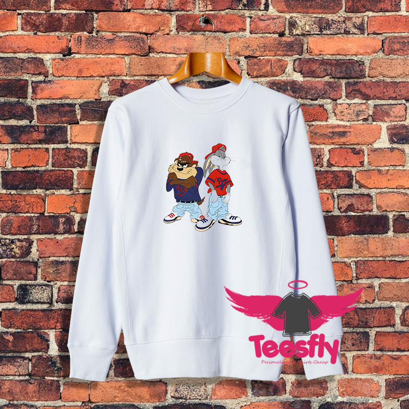 Gangster Taz and Bugs Bunny Sweatshirt