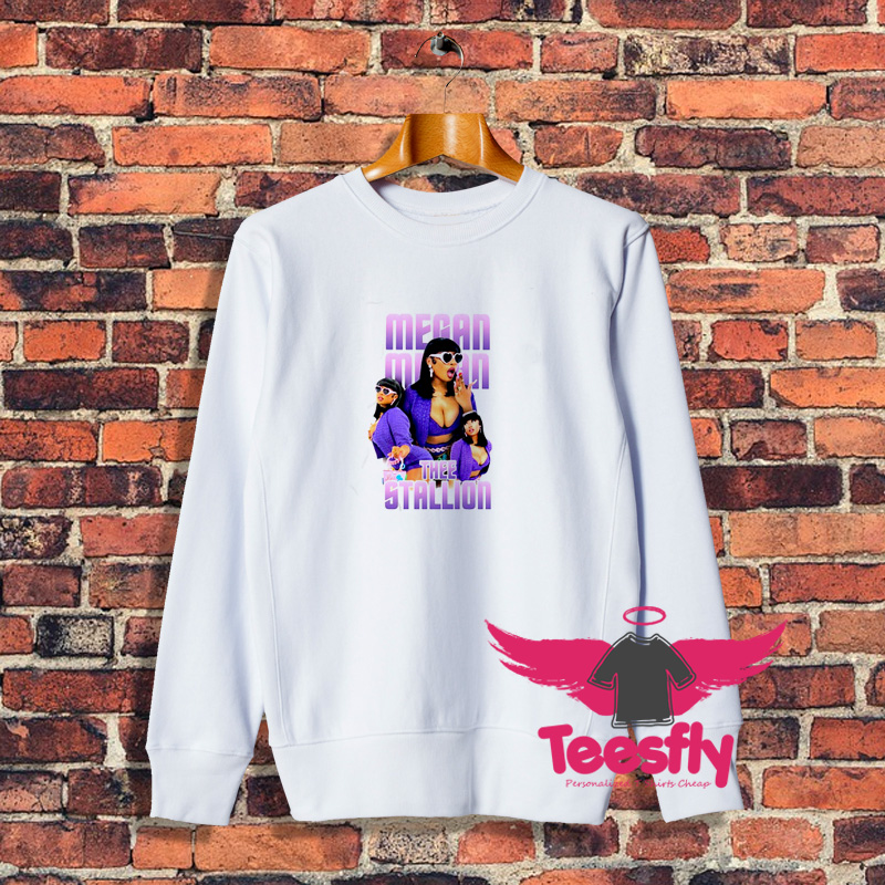 Megan Thee Stallion In Purple Sweatshirt