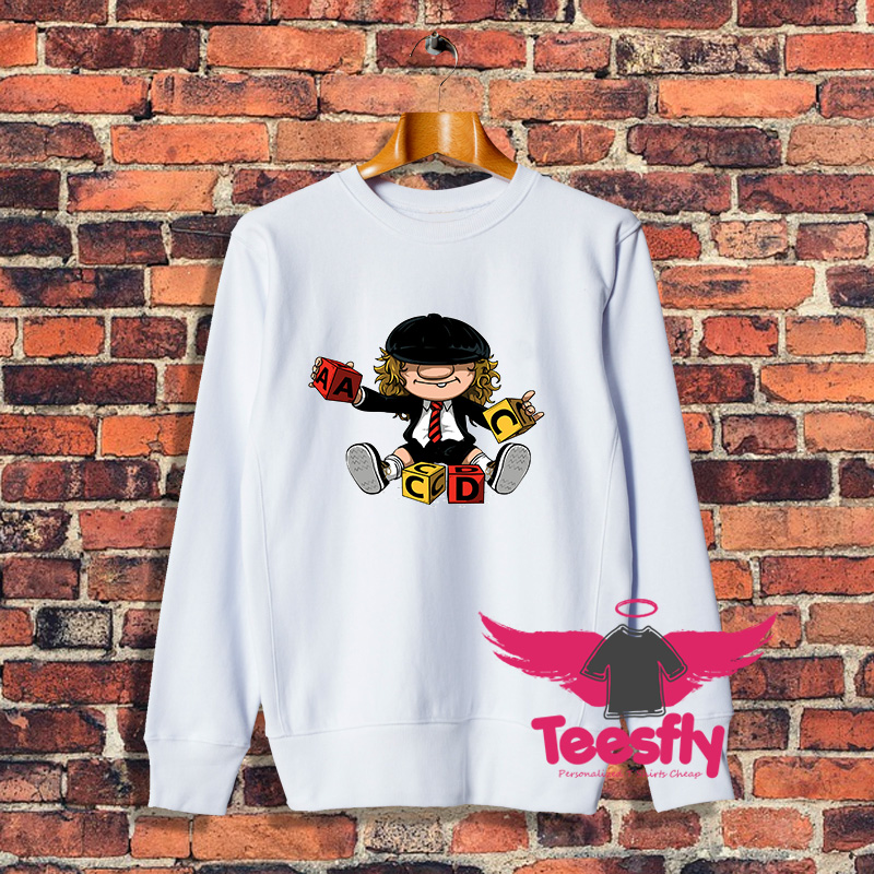 Angus Young Playing Puzzle Sweatshirt