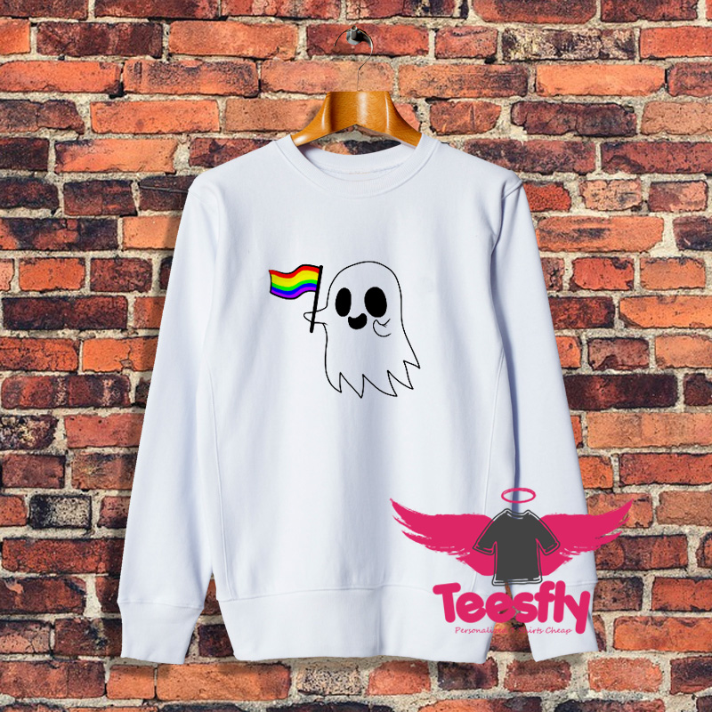 Gay Pride Ghost Halloween Sweatshirt