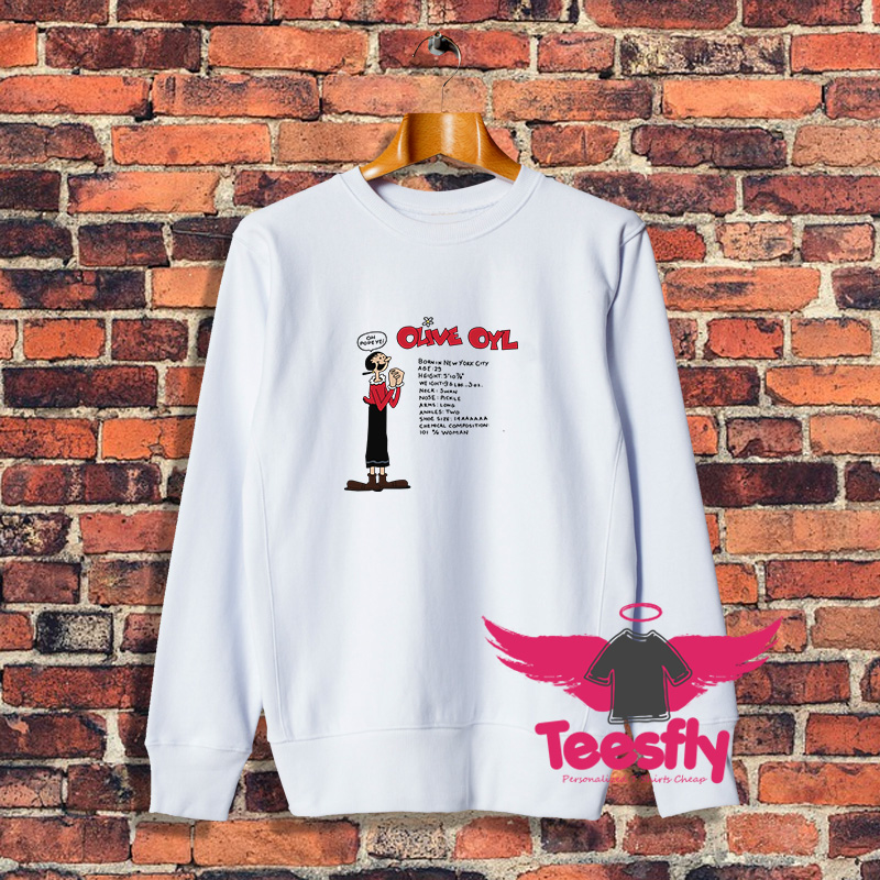 Olive Oyl Born In The New Yoek City Sweatshirt