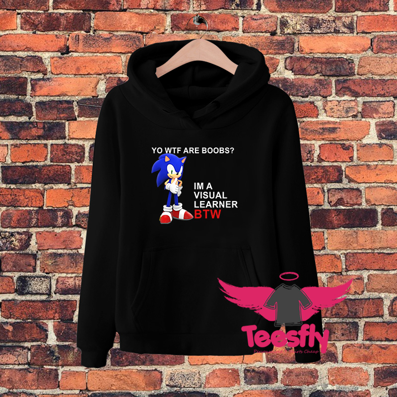 Sonic Yo Wtf Are Boobs Im A Visual Learner Hoodie