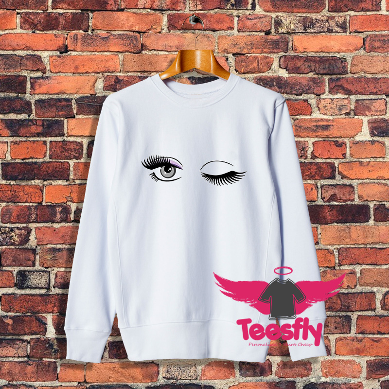 Vintage Eyelashes Blink Sweatshirt